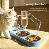 Cat Food Holder with Automatic Water